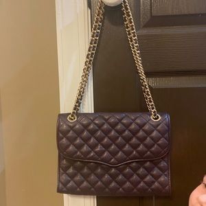 Rebecca Minkoff quilted burgundy leather bag